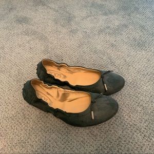 Tod’s Green Suede Ballet Flats